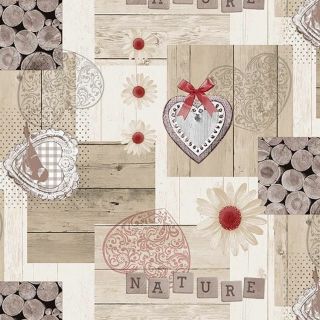 natuur-bloemetjes-hartjes-hout-romantisch tafelzeil