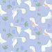 Nappe toile cirée Captain Cook Dinocroc Xenon Blue, échantillon
