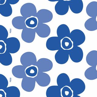 Grote-blauwe-lola-bloemen-tafelzeil-tafelkleed